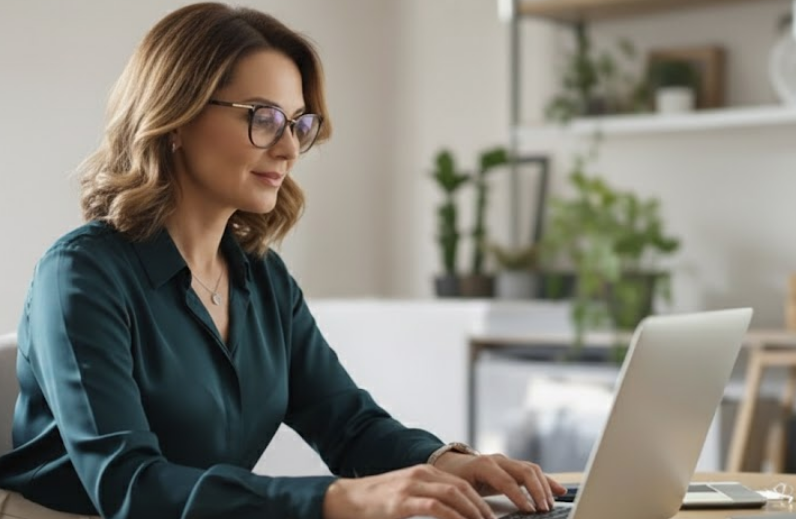 Propriétaire remplissant le formulaire d'évaluation en ligne